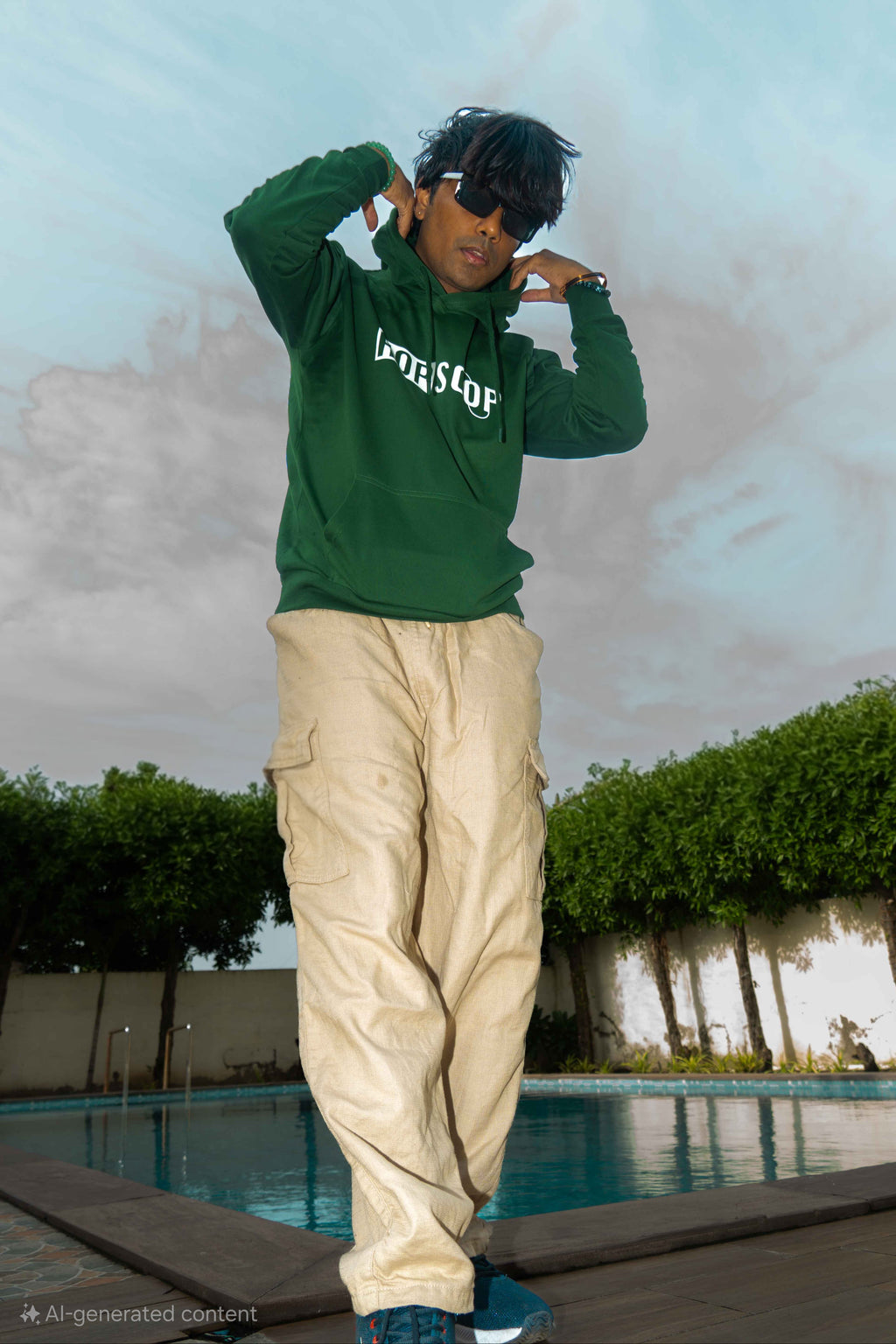 HOPSCOP Green Drip Hoodie