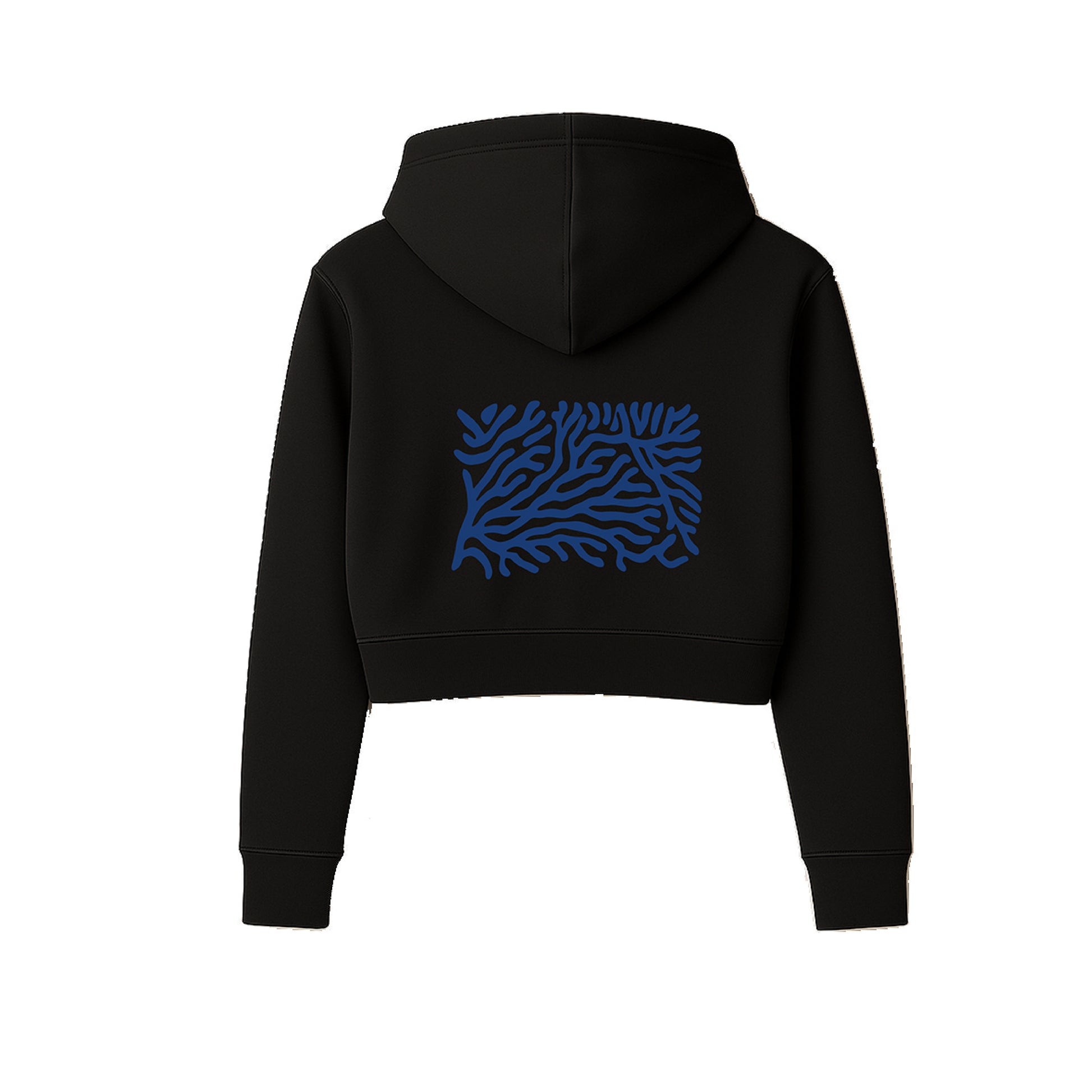 Midnight Reef Crop Hoodie