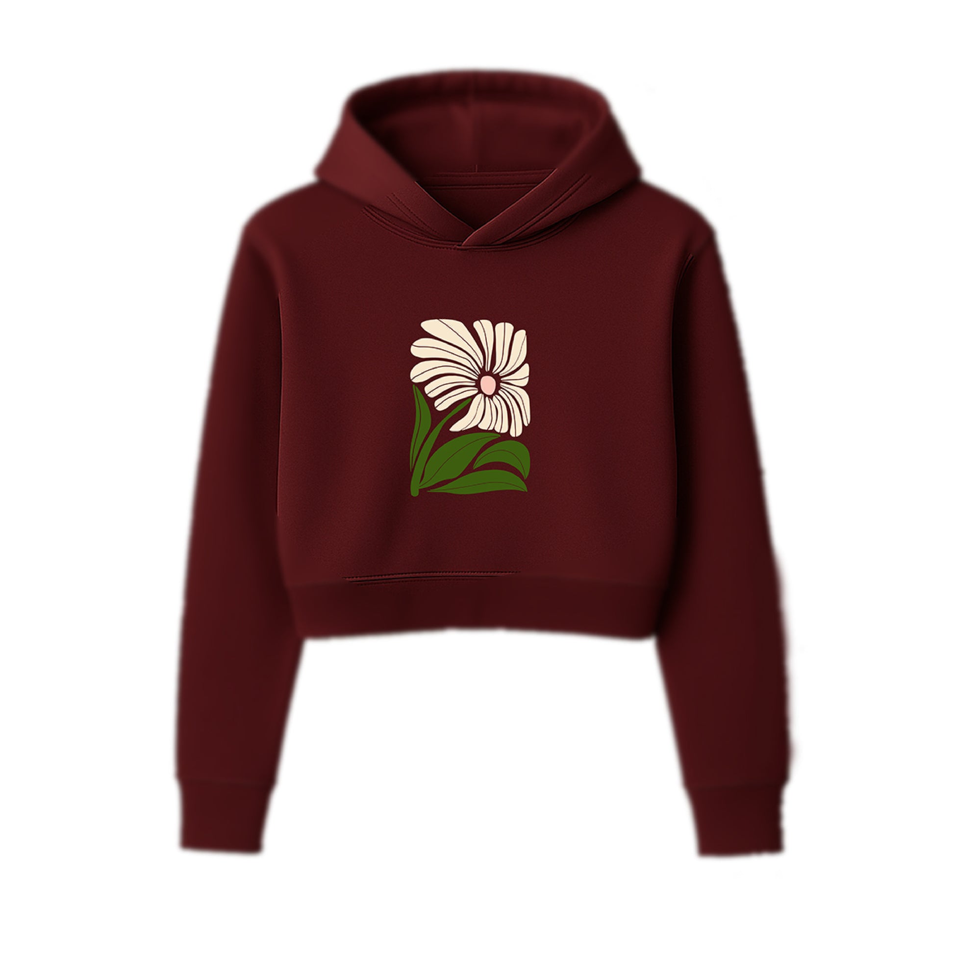 Vintage Daisy Crop Hoodie